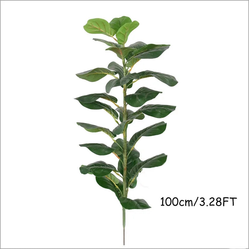150cm Tropical Tree Large Fake Ficus Lyrata Plant Artificial Ficus Plants Branches Plastic Fake Leafs For Home Office