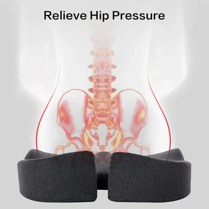 Memory Foam Seat Cushion Non Slip Orthopedic Prostate Cushion for Tailbone Sciaticaback Pain Relief Comfort Chair Car