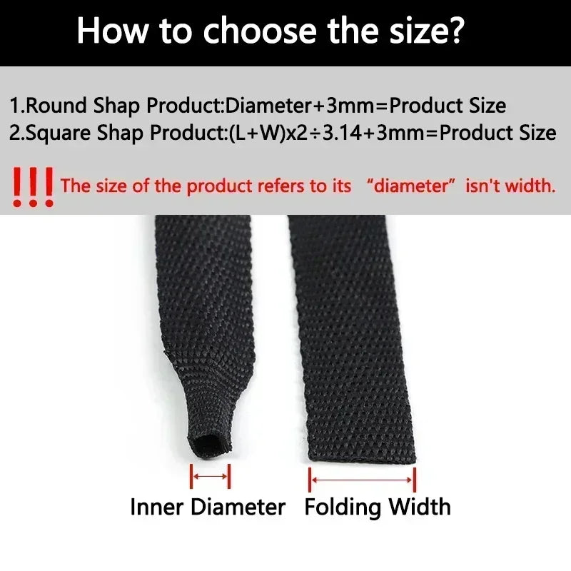 1~50m Braided Cable Sleeve Diameter 4~30mm PET Heat Shrink Tube Insulation Flam Retardant Shrinkable Wire Wrap Sheath