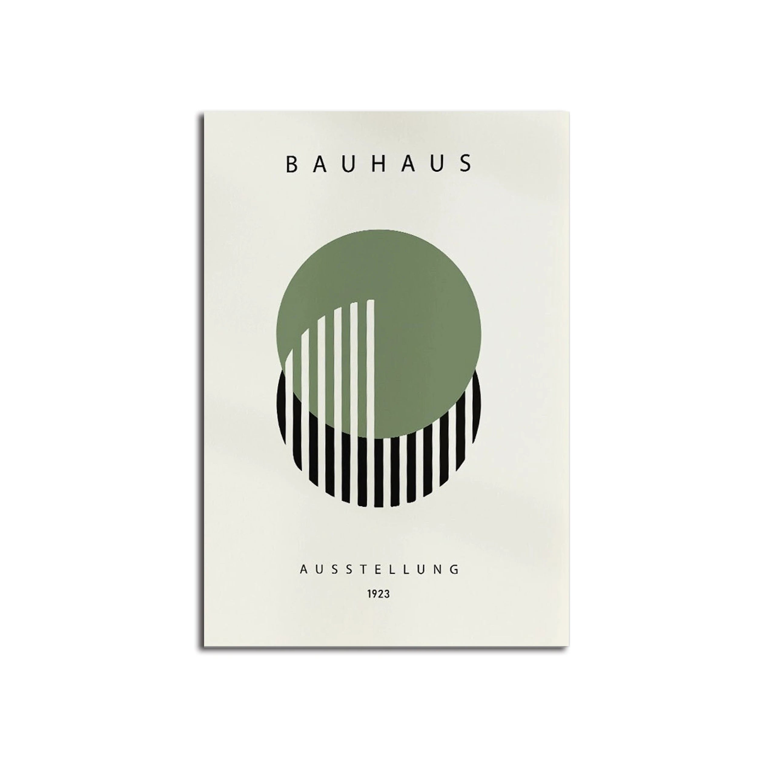 Green Bauhaus Abstract Geometric Canvas Prints Modern Creative Pattern Wall Art Poster for Home Office Living Room