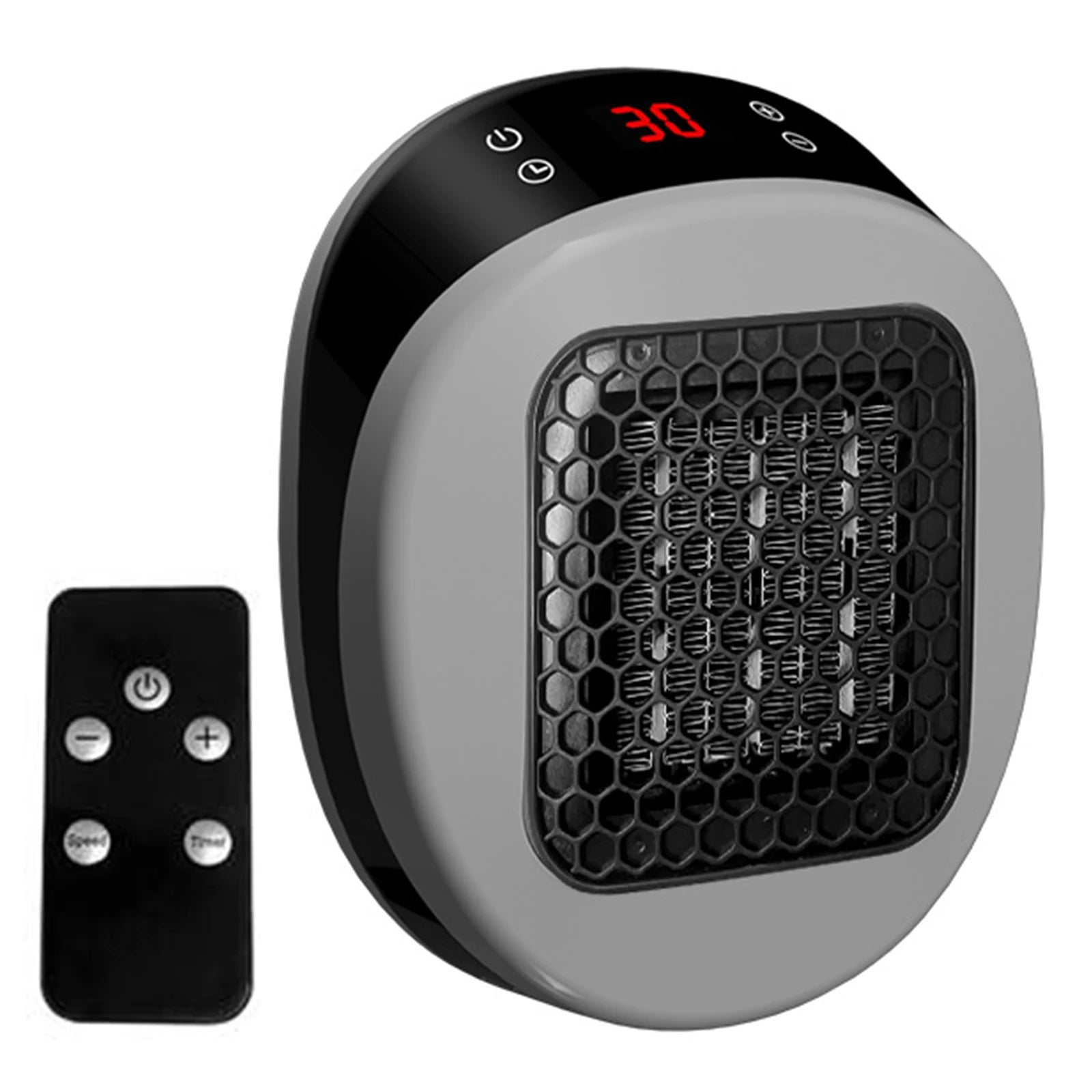 Plug in Heater 600W Wall Outlet Space Heater with Remote 12H Timer Portable Electric Heater for Bathroom Office Bedroom