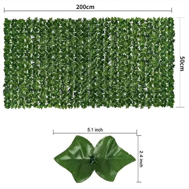 100X300cm Artificial Ivy Fence Plant Grass Wall Panel Faux Green Leaf Hedge Privacy Screen Outdoor Home Garden Balcony