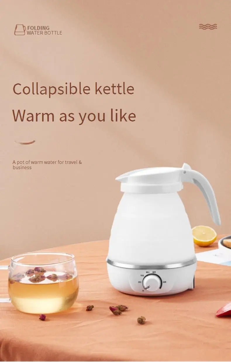 Folding Kettle Traveling Abroad Silicone Telescopic Electric Kettle Portable Mini Thermal Kettle