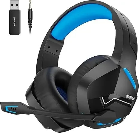 BINNUNE BW01 Dual Wireless Headsets Gamer with Mic Bluetooth Gaming Headset for PC PS4 PS5 Gaming Headphones for Laptop