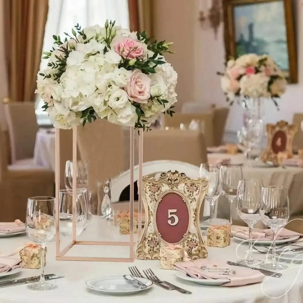 15.7inch Gold Wedding Table Centerpiece 5PCS Wedding Flower Vase for Party Event Home Decor - United States