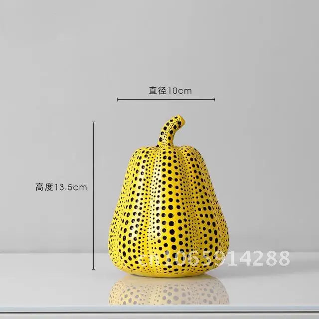 Pumpkin Polka Yayoi Ornaments Modern Sculpture Kusama Dot Owl Art Interior Wedding Christmas Arts Home Bird Decoration