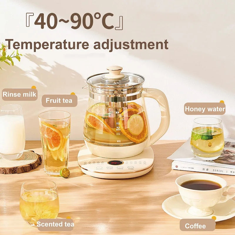 220V Health Pot Household Multifunctional Glass Electric Kettle Flower Teapot Tea Pot 1.8L