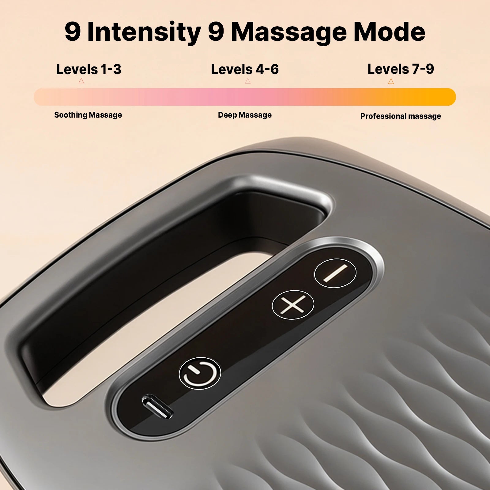 1pc Ten Head Percussion Massage Gun: USB Rechargeable Deep Tissue Muscle Relaxation 9 Intensity Levels Silent - United
