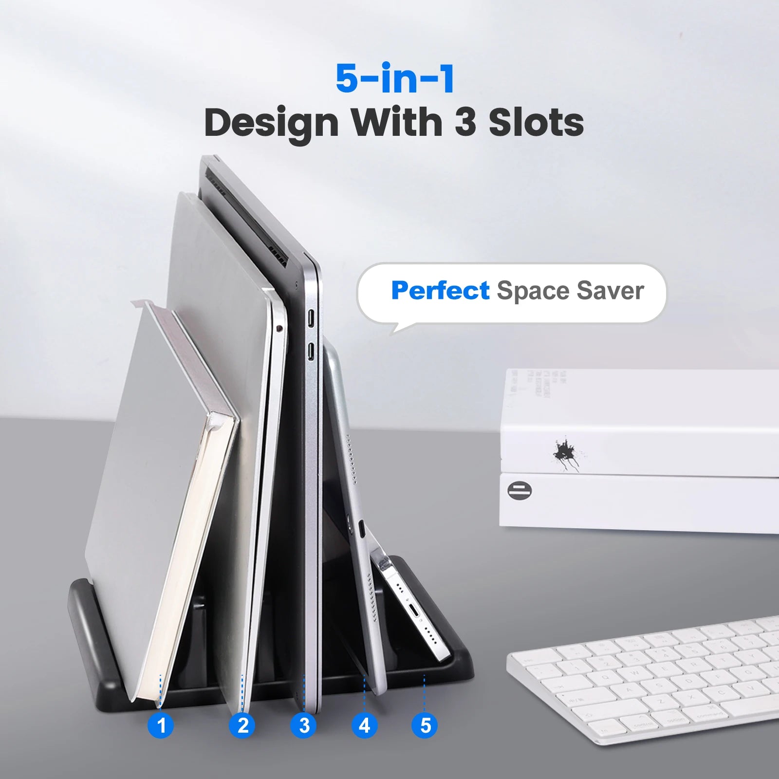 Vertical Laptop Stand Adjustable Holder For MacBook Air M1 Mac Book Pro Lenovo Huawei HP Dell iPad Notebook Base Tablet