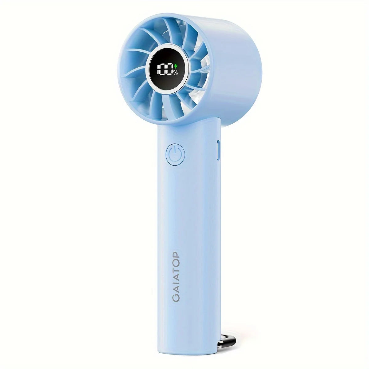 GAIATOP Portable Mini Fan Handheld Fan with LED Display & Flashlight 3 Speeds 2000mAh USB Rechargeable Battery Fan