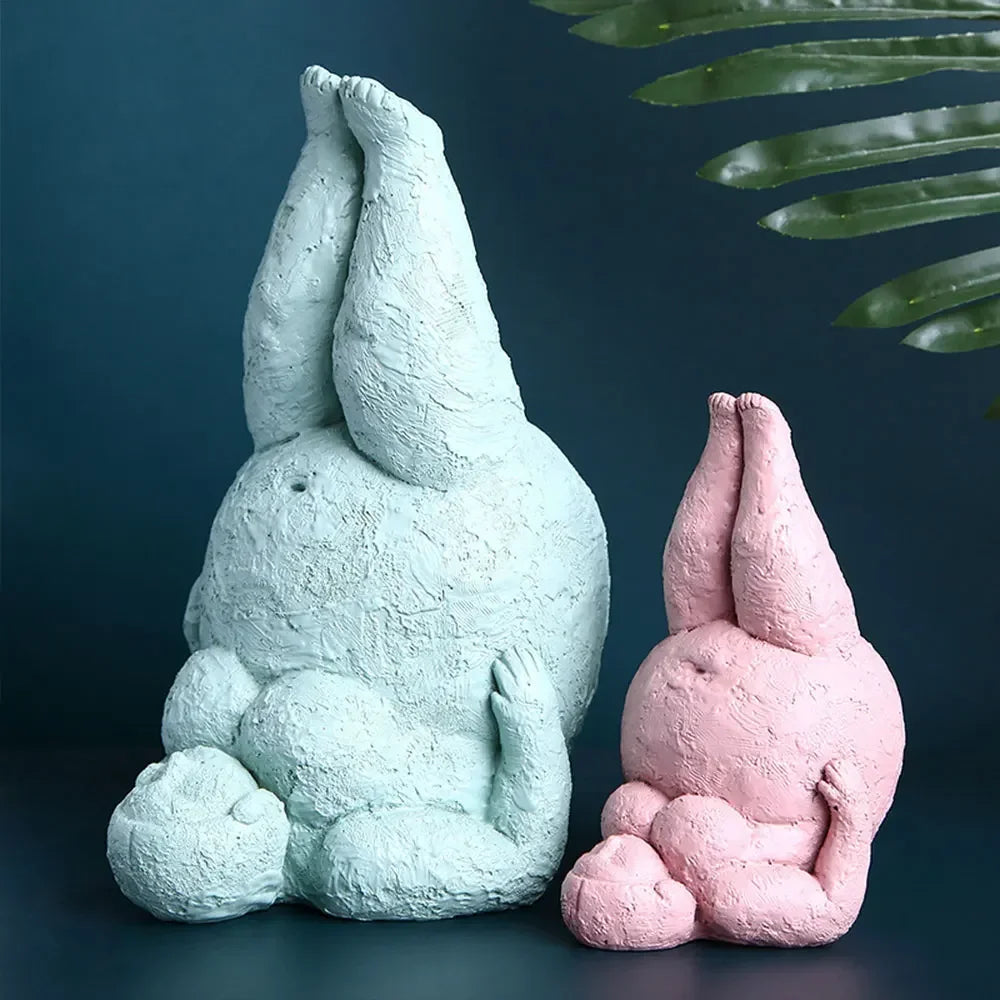 Resin Abstract Fat Lady Yoga Statue Home Decor Decoration Room Figurines For Interior Desk Accessories Sculptures Nordic