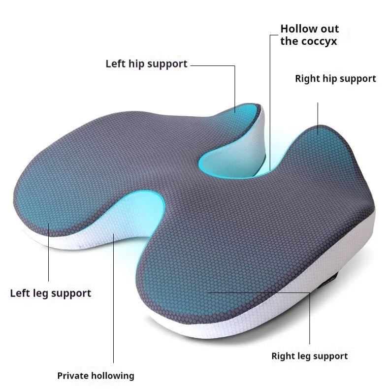 New Cushion Non Slip Orthopedic Memory Foam Prostate Cushion for Tailbone Sciaticaback Pain Relief Comfort Chair Car