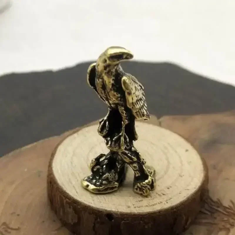 Eagle Statue Miniature Sculpture Handmade Crafts Ornament Vintage Copper Bird Figurine For Interior Home Desk Animal