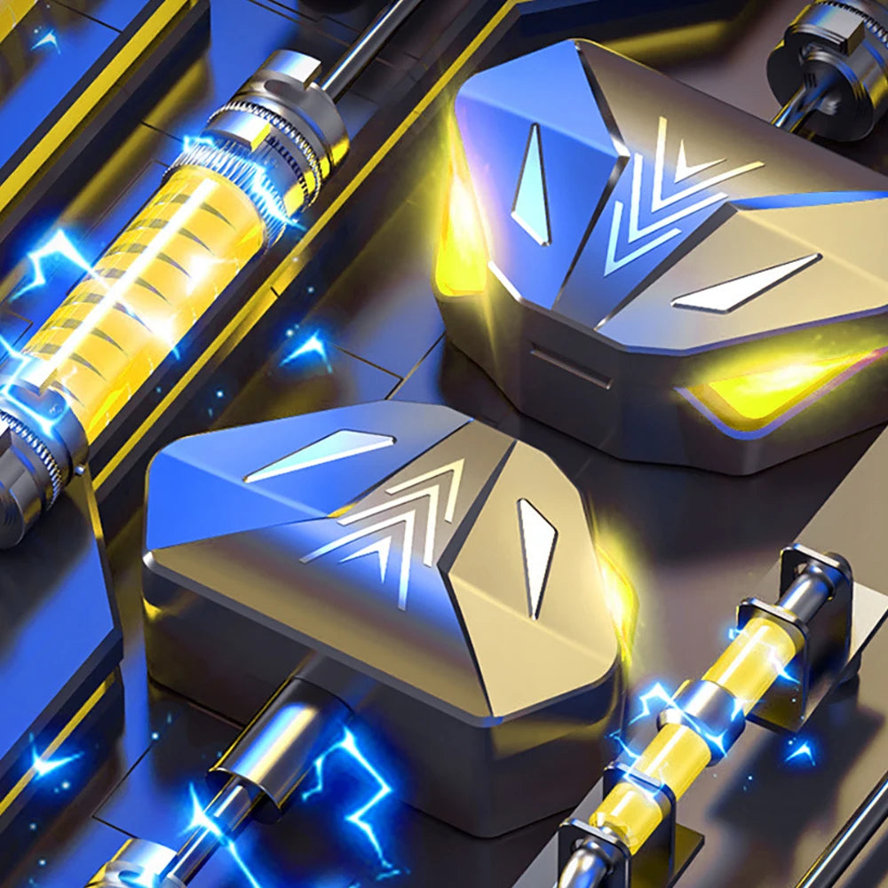 New Tws Wireless Bluetooth Earphones Gaming Earbuds Colored LED Gaming Lights Charging box Headsets HiFi Stereo Sound