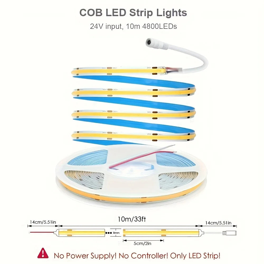 COB LED strip lights ambient lighting outdoor lighting used for kitchen garden home room decoration indoor lighting