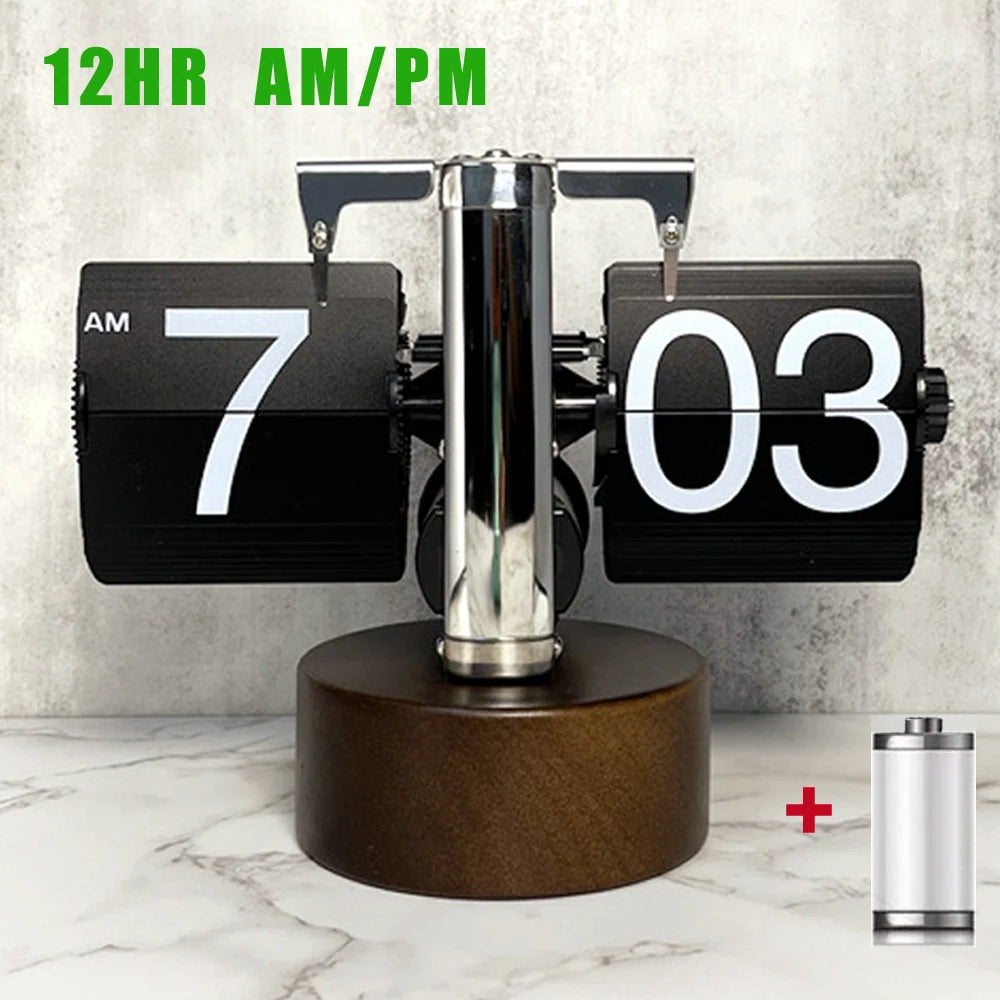 Automatically Flipping Clock with Time Page Turning.Full of Sense of Technology.For Home Decoration.Battery Included