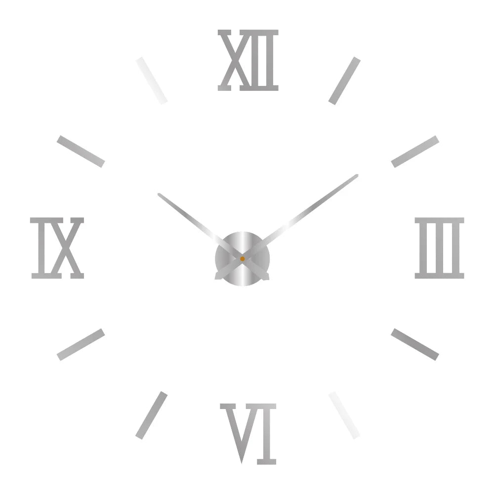 2025 Modern Design Large Wall Clock 3D DIY Quartz Clocks Fashion Watches Acrylic Mirror Stickers Living Room Home Decor