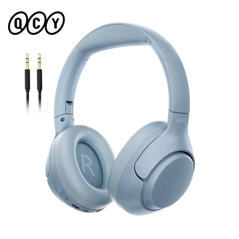 QCY H3 ANC Wireless Headphones Bluetooth 5.4 Hi-Res Audio Over Ear Headset 43dB Hybrid Active Noise Cancellation