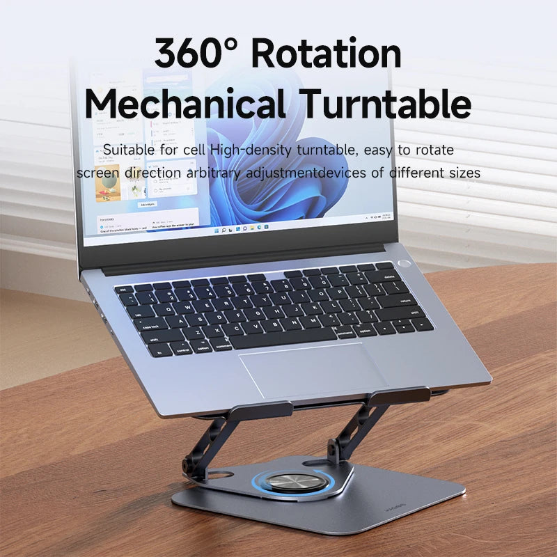 Hagibis Laptop Stand for Desk Adjustable Laptop Riser 360° Rotating Ergonomic Notebook Holder for All Laptops up to 18