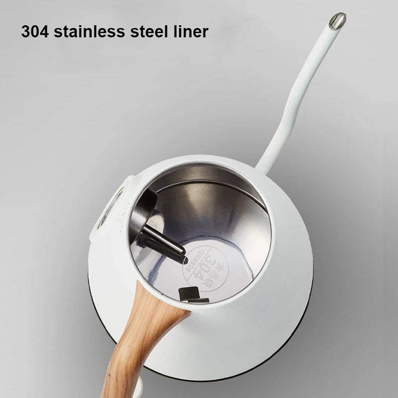 110V/220V Retro Electric Kettle 1.0L Gooseneck Slender Mouth Teapot Hand Brew Coffee Pot Quick Heating Kettle