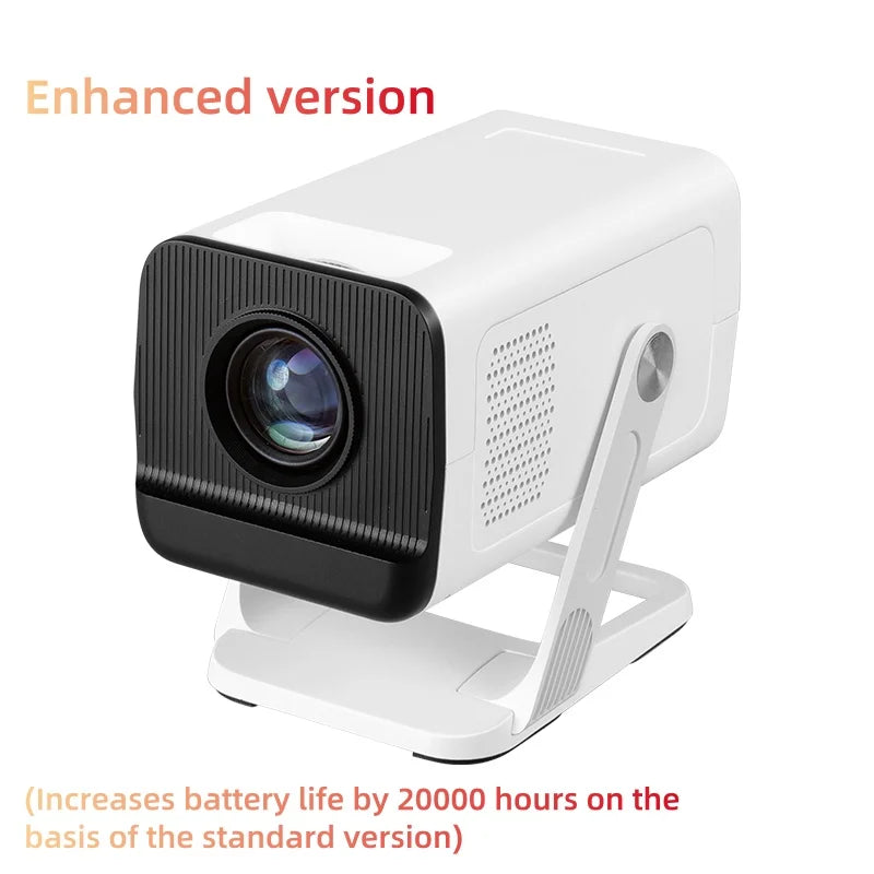 Lyncast 2025 Upgraded Mini Projector with WiFi6 and BT5.4 Portable Beamer 4K Support Auto Keystone,180° Rotation
