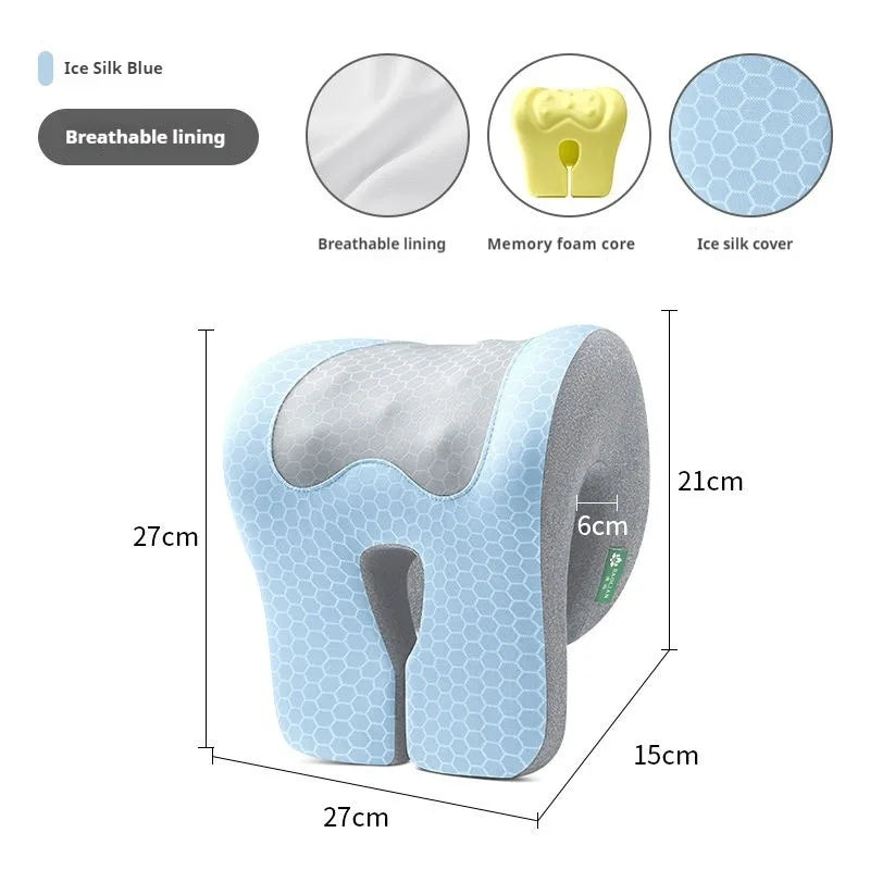 Office Chair Headrest Pillow Head Neck Shoulder Support Cushion Ergonomic Neck Pain Relief Memory Foam Travel Sleeping
