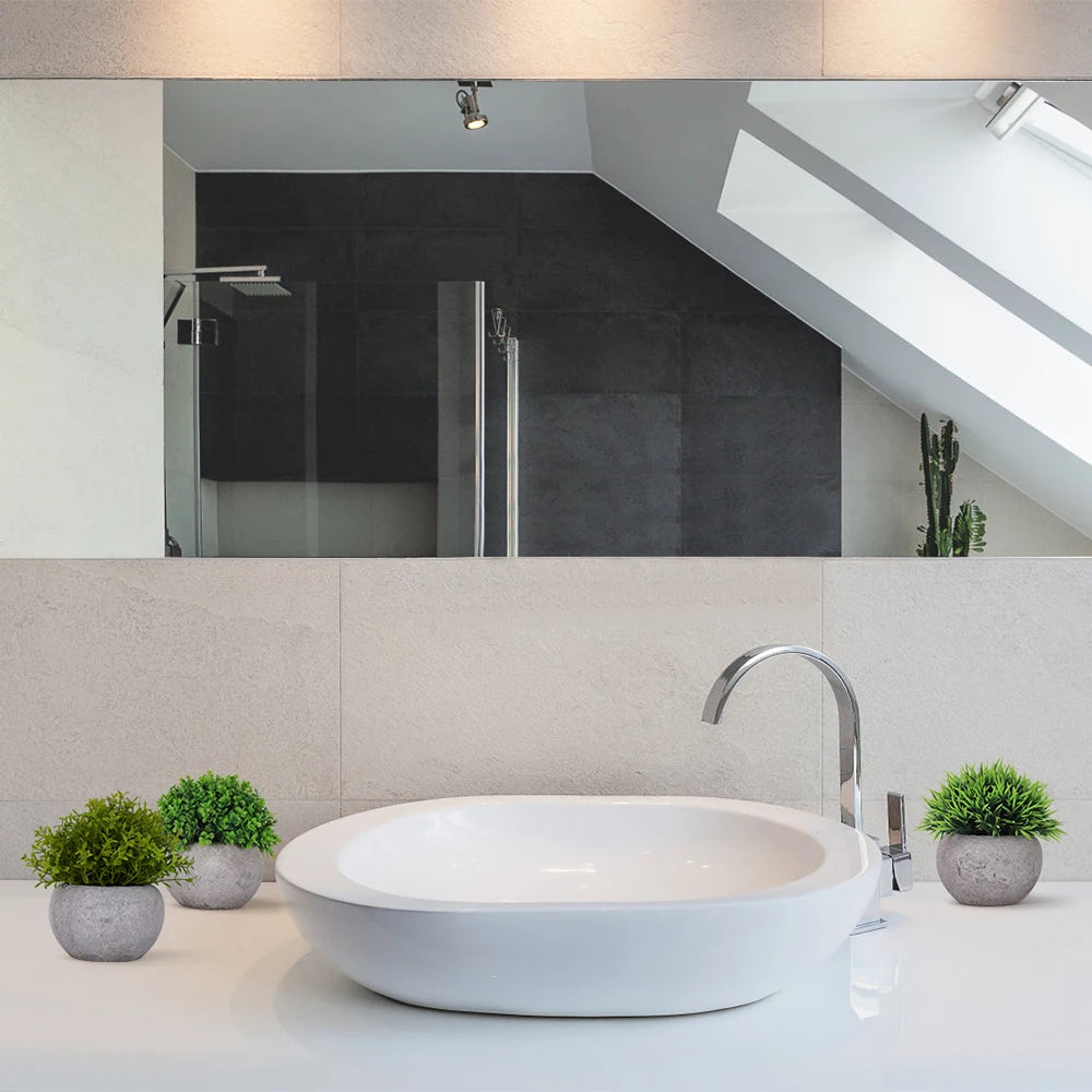 1 Pack Lifelike Plastic Potted Plant - Green Artificial Plants for Home/Office Decor Fake Greenery Indoor/Outdoor