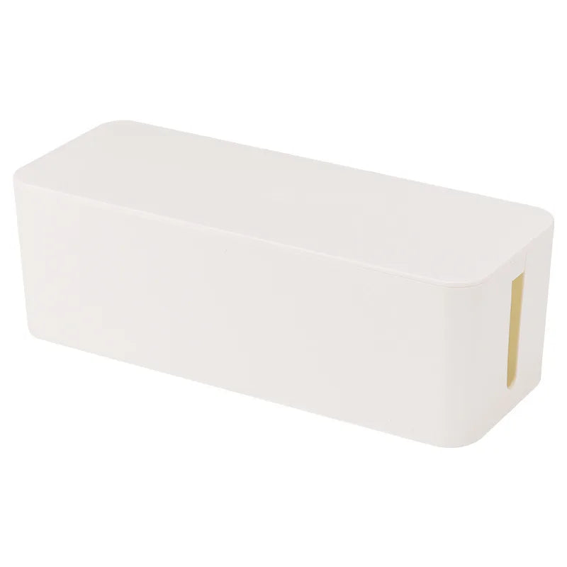 Cable Storage Box Wooden Power Line Storage Case Dustproof Charger Socket Organizer Wire Case Home Cable Winder