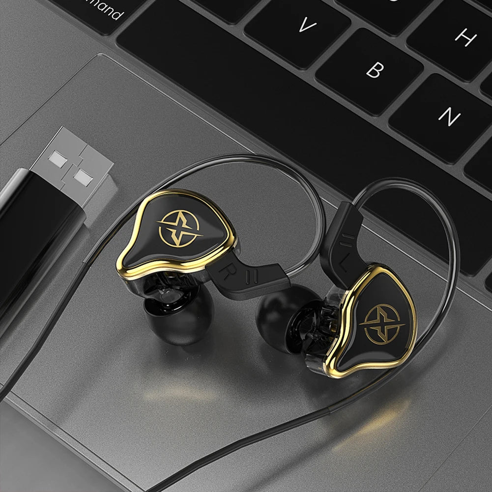 USB Gaming Headset With Microphone Wired Headphones Noise Cancelling PET Diaphragm 2.5m USB Cable for PC Computer PS4