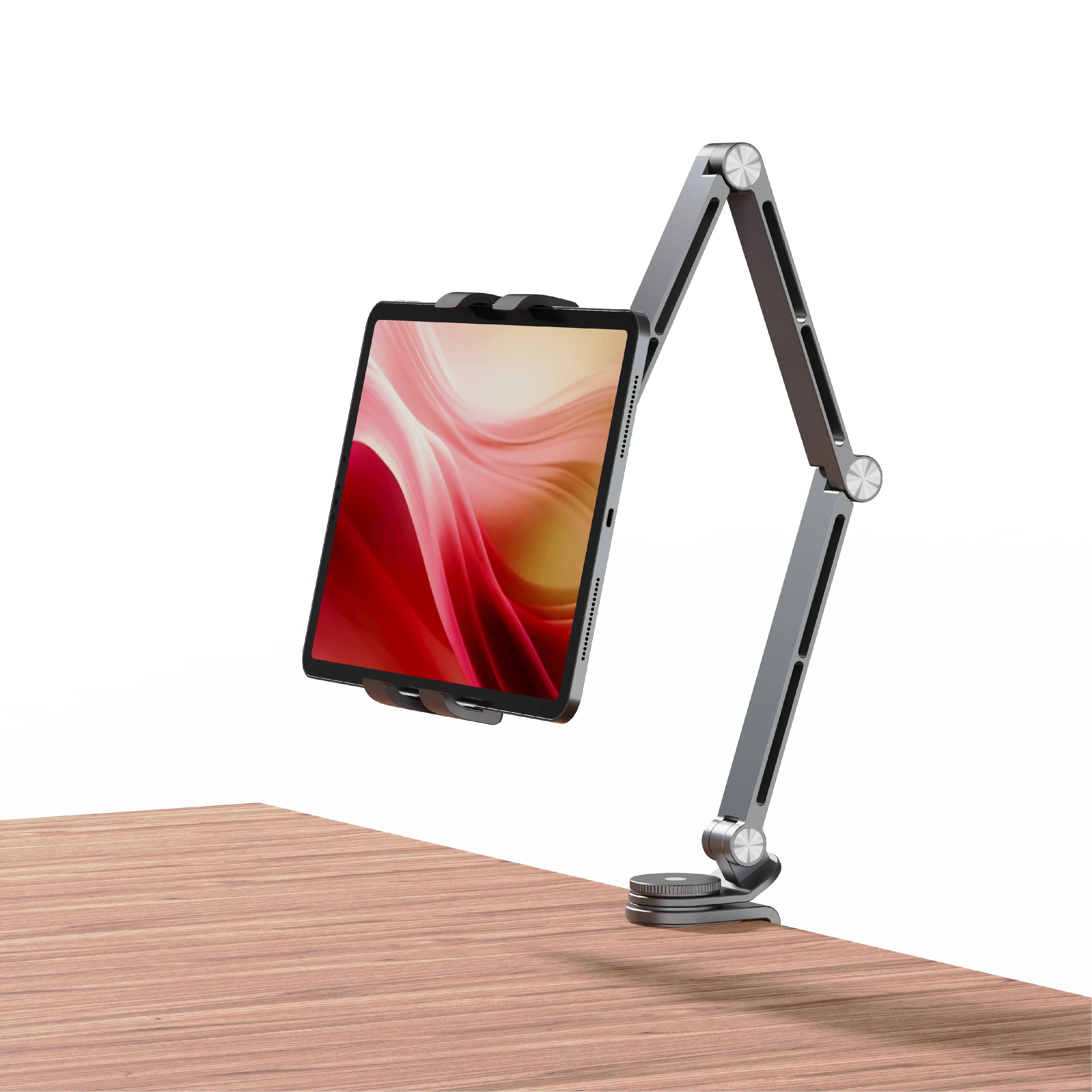 kimdoole-tablet-desktop-cantilever-bracket-supports-table-mobile-phones-portable-monitor-adjustable-rotating-tablet-clip-bracket