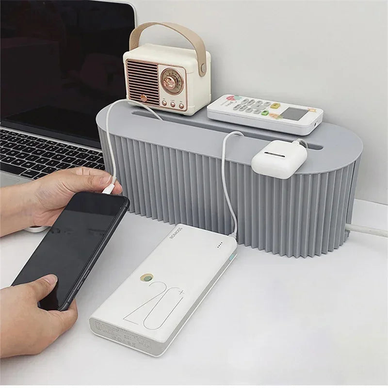 Nordic Plug Board Storage Box Cable Wire Organizer Case Socket Wireless WiFi Router Bracelet Desktop Data Line Plug