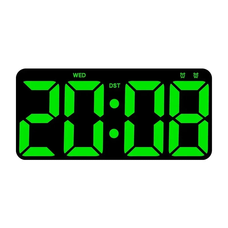 Minimalist LED Digital Wall Clock with Remote Control Adjustable Brightness Countdown Timer Modern Home Office Alarm