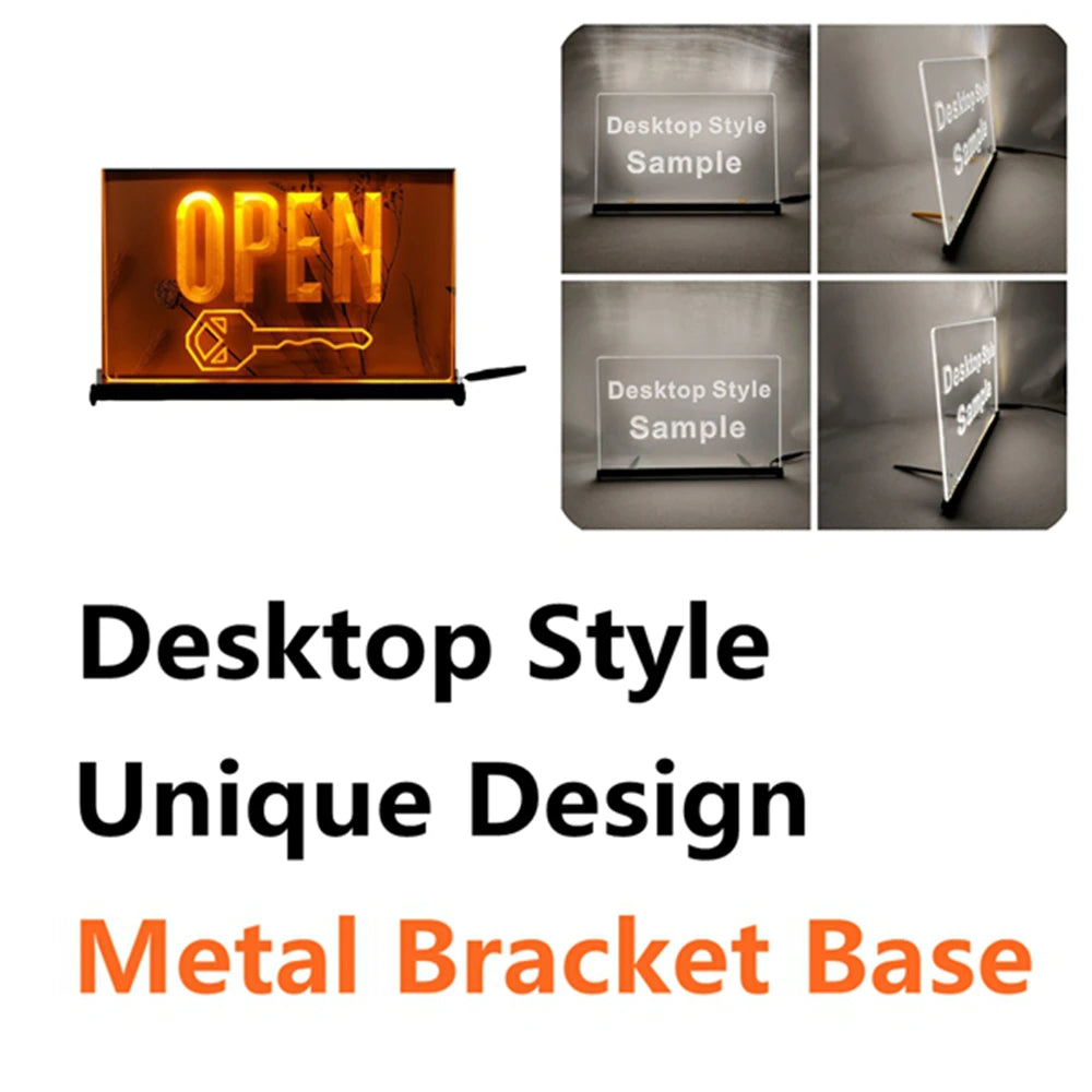 OPEN Keys Store Cutting Shop-LED Neon Sign-3D Carving Wall Art for Home,Room,Bedroom,Office,Farmhouse Decor - Orange-Z