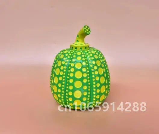 Kusama Yayoi Pumpkin Statue Japanese Art Wave Point Pumpkin Sculpture Morden Resin Crafts Office Home Interior Decor