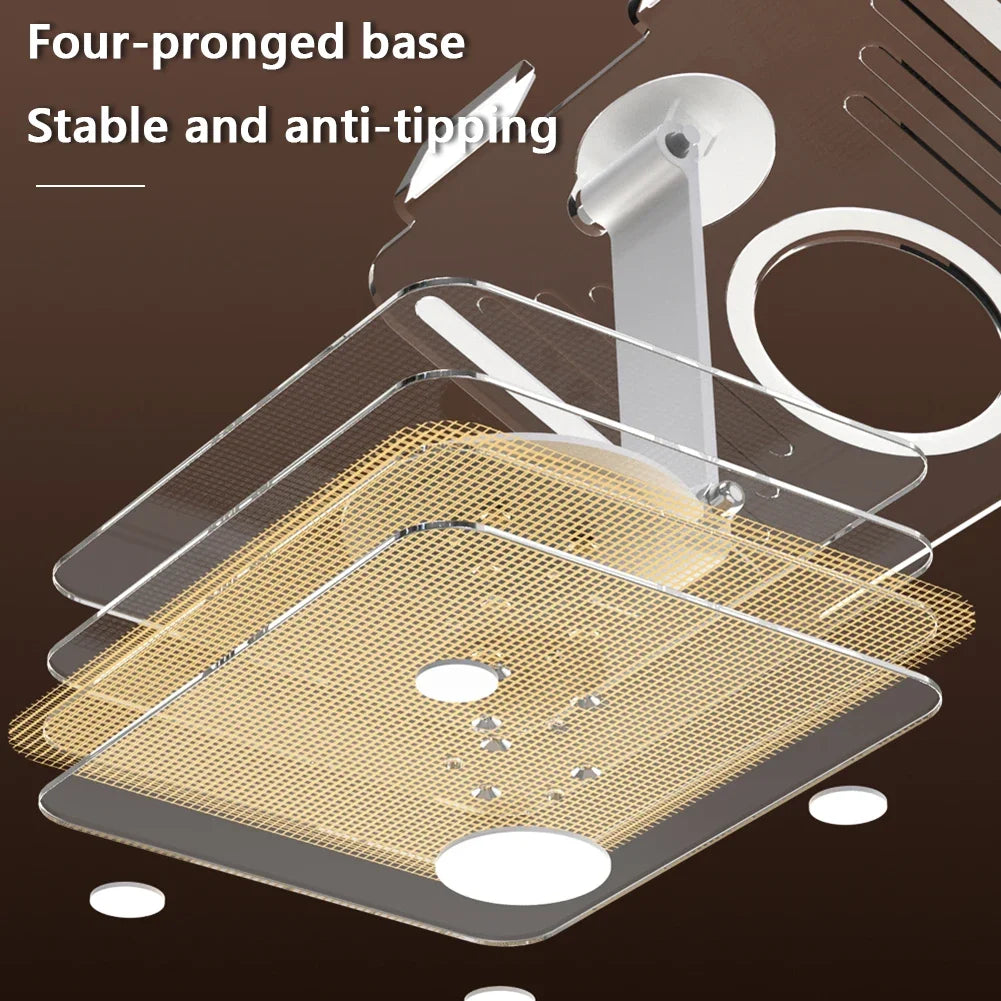 Foldable Reading Book Stand 360 Rotating Multifunctional Laptop Tablet Holder Adjustable Bracket Holder Acrylic