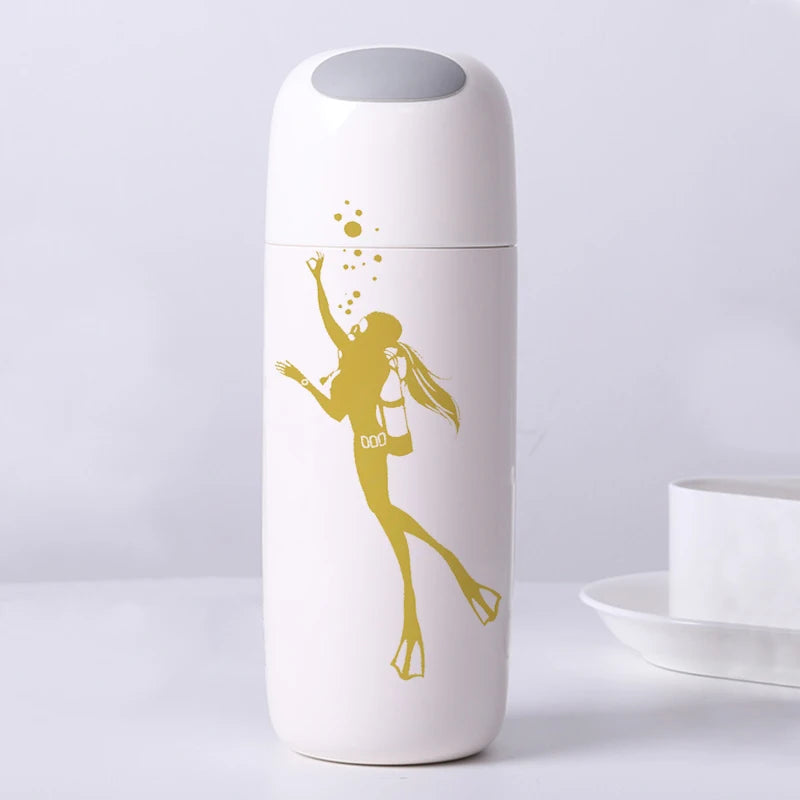 Girl Scuba Diver Wall Decal Which Can Be Combined With A Fire Extinguisher Office Creative Wall Sticker Car Laptop Cup