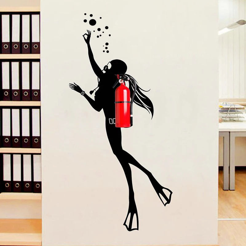 girl-scuba-diver-wall-decal-which-can-be-combined-with-a-fire-extinguisher-office-creative-wall-sticker-car-laptop-cup-decals